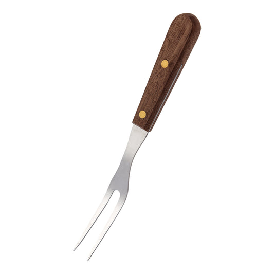 HIC Kitchen Granny Fork, Japanese Stainless Steel and Walnut Handl