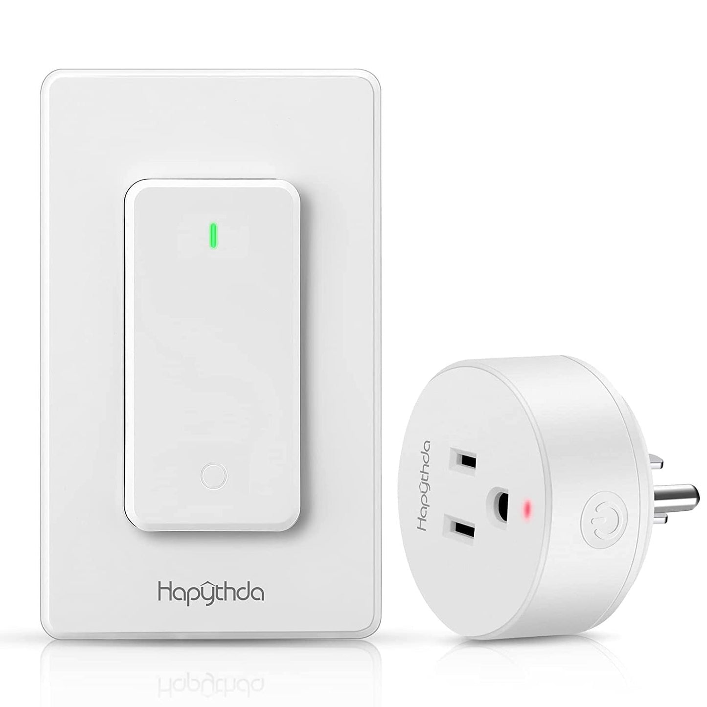 Hapythda Wireless Remote Control Outlet,15A/1500W Wall Mounted Light Switch with Anti-Surge 4000V 100ft RF Range