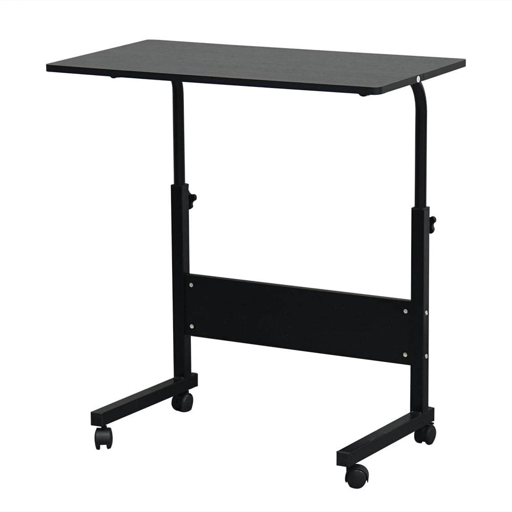 Hassch 31" Side Table, Removable C Shaped End Table for Sofa Couch, Bed, Computer Desks, Black