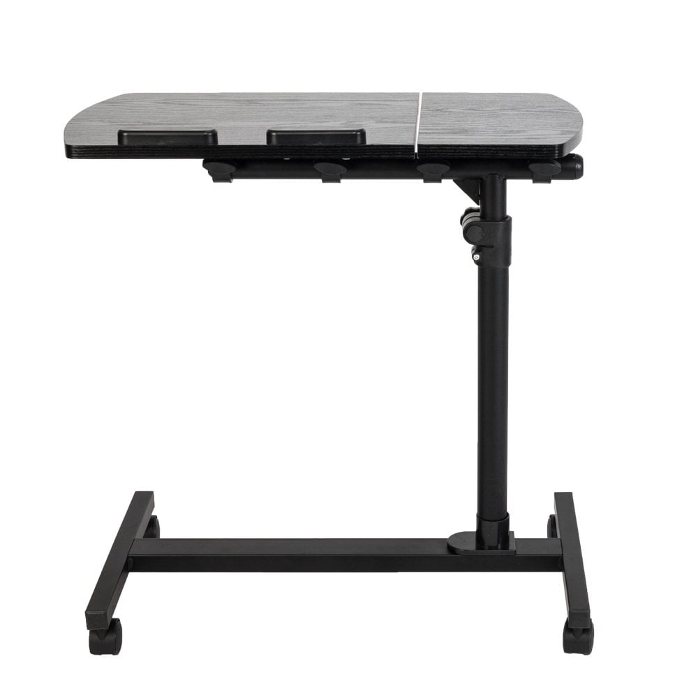 Hassch Mobile Computer Desk, Height Adjustable 30 inches Rolling Laptop Desk with 4 Wheels for Offices, Home, Medical and School, Black