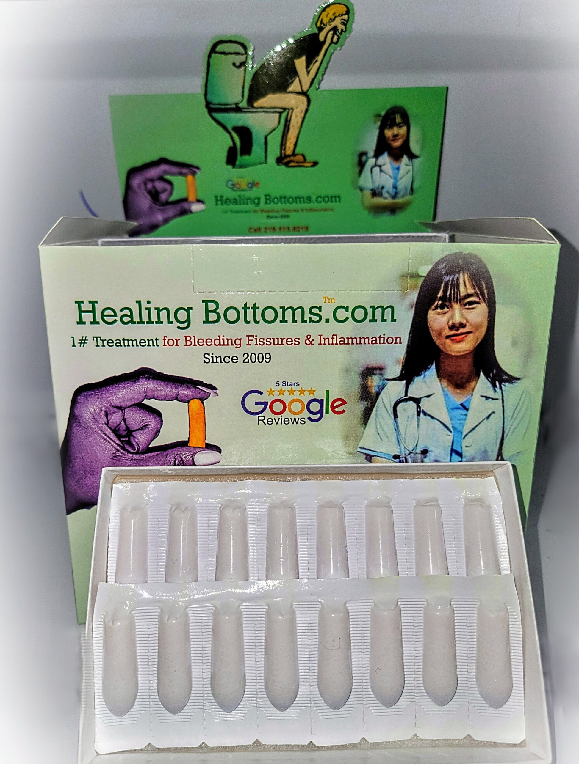 Healing Bottoms, Fissure Medicine, Turmeric Suppository, Inflamed Bleeding Hemorrhoid Medicine