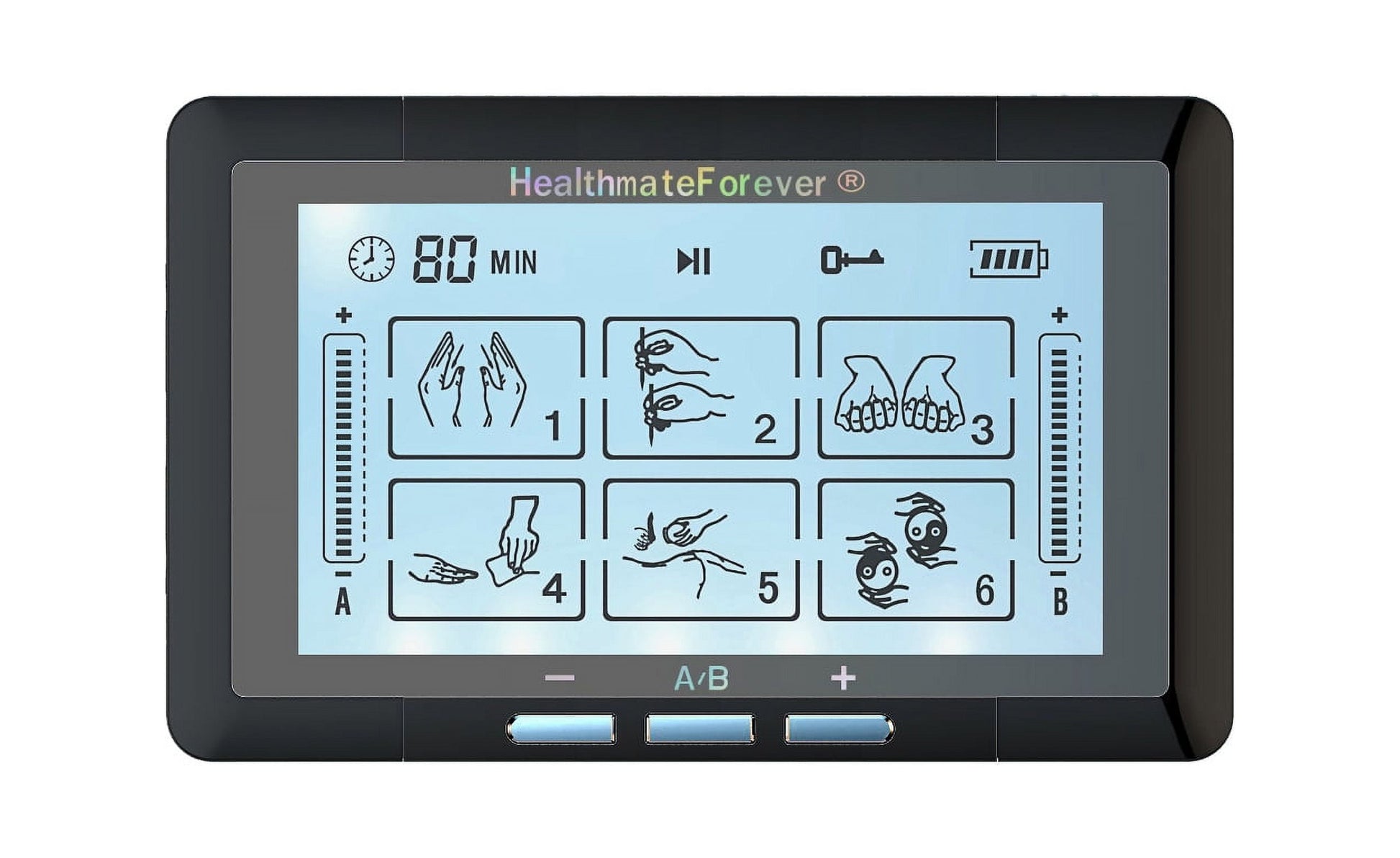 HealthmateForever TS6ABH Touch Screen TENS Unit & Muscle Stimulator (Black)