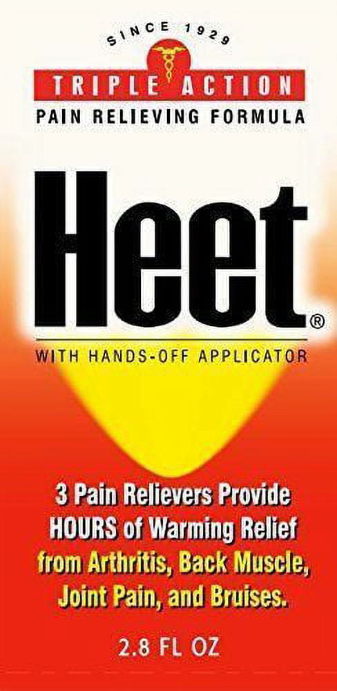 Heet Pain Relieving Liniment Liquid w/applicator 2.8 fl oz. - 2 Pack