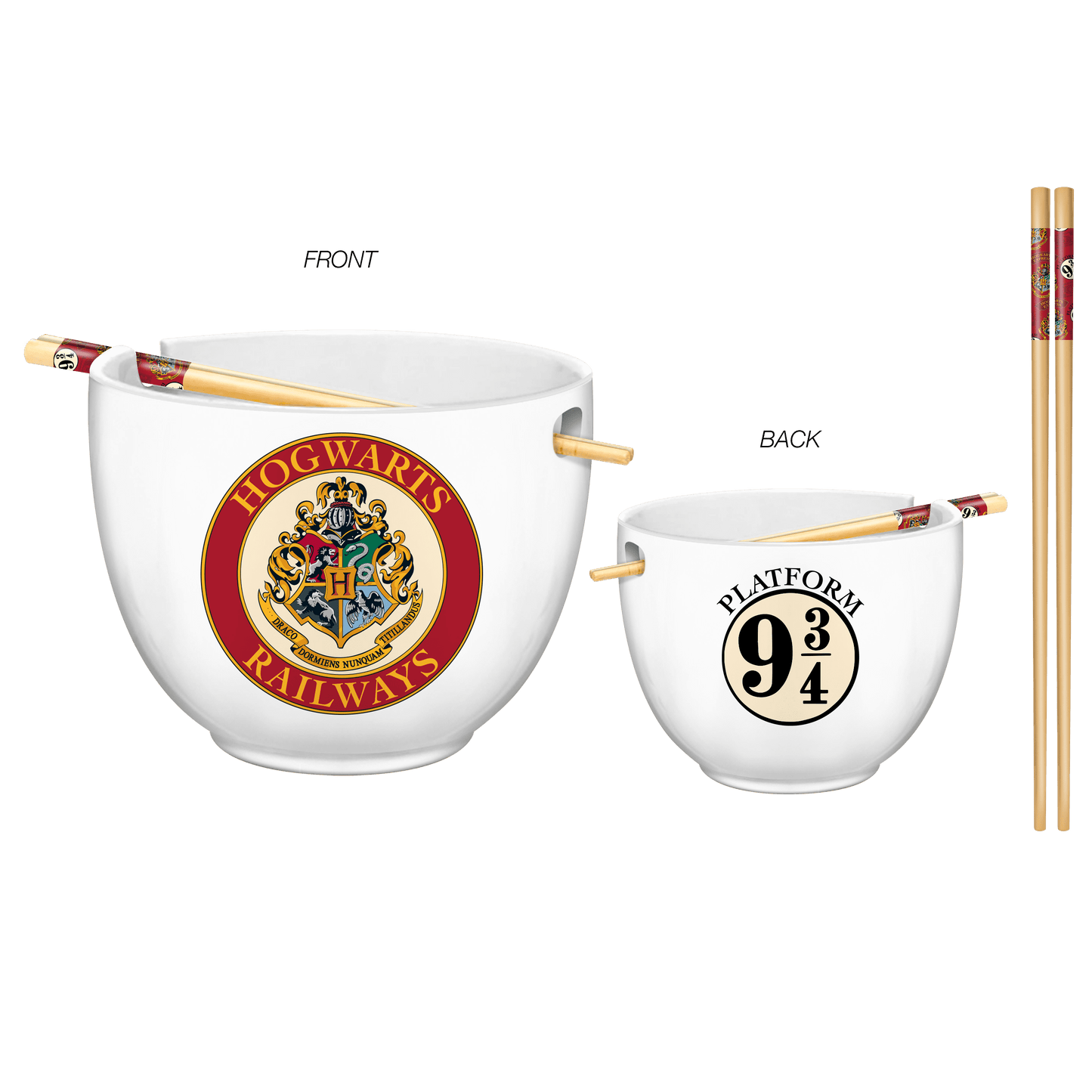 Hello Kitty Cup Noodle Japanese Dinnerware Set | 20-Ounce Ramen Bowl, Chopsticks