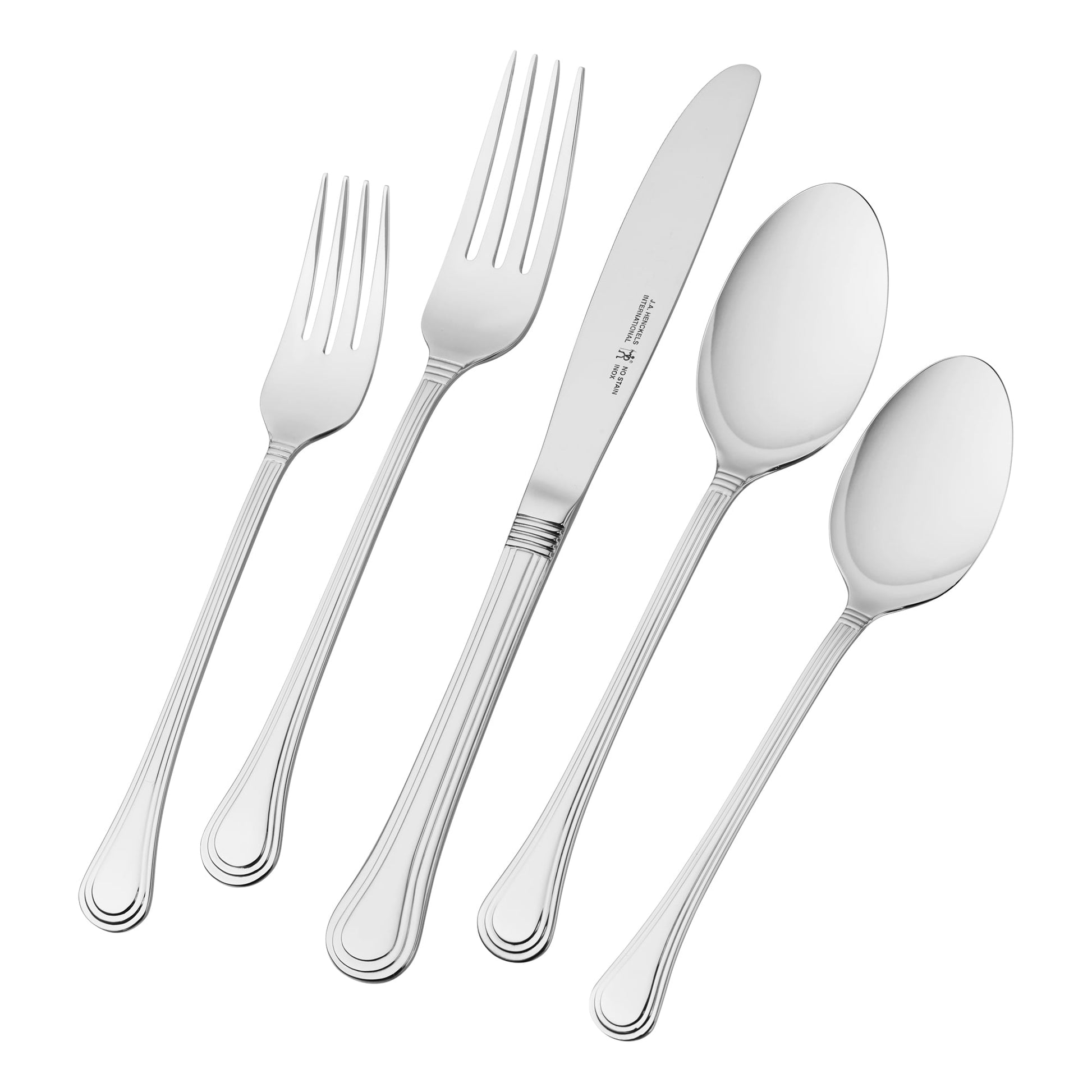 HENCKELS Astley 20-piece Flatware Set, 18/10 Stainless Steel, Silver