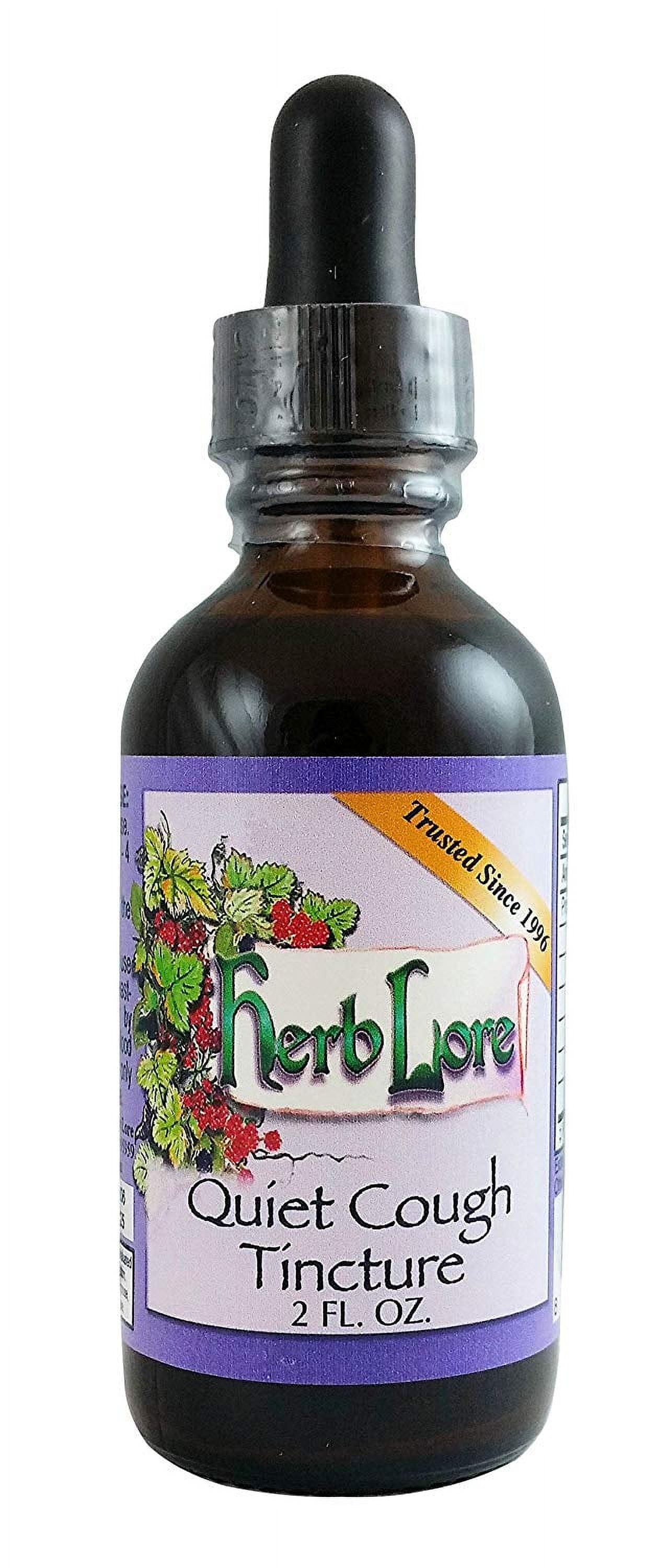 Herb Lore Quiet Cough Organic Herbal Cough Medicine - (2 Ounce) - Natural Vegan Cough Suppressant and Expectorant for Chest Congestion