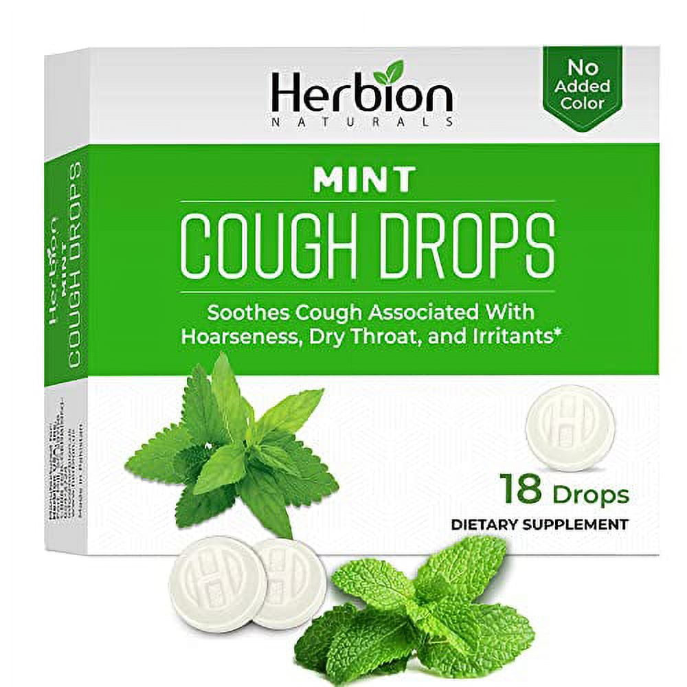 Herbion Naturals Cough Drops .. with Natural Mint Flavor, .. 18 Drops