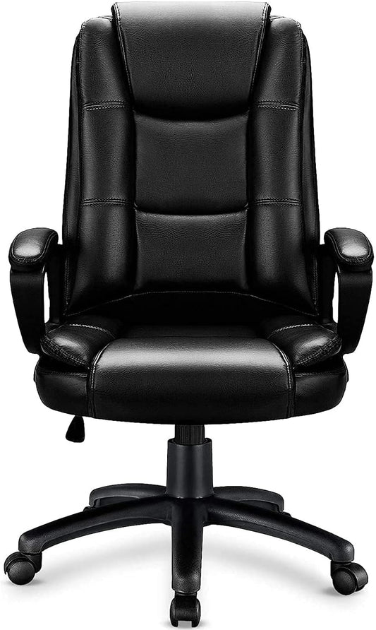 Home Office Chair, 400LBS Big and Tall Chair Heavy Duty Design, Ergonomic High Back Cushion Lumbar Back Support, Computer Desk Chair, Adjustable Executive Leather Chair with Armrest