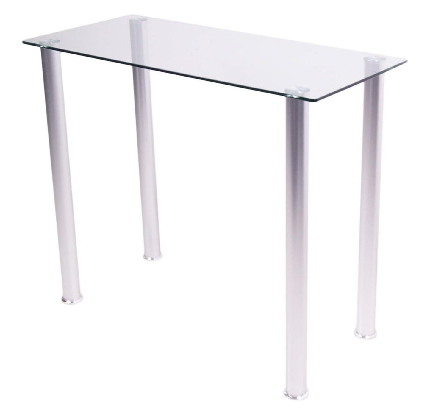 Home and Office White Tempered Glass Utility Desk or Utility Stand