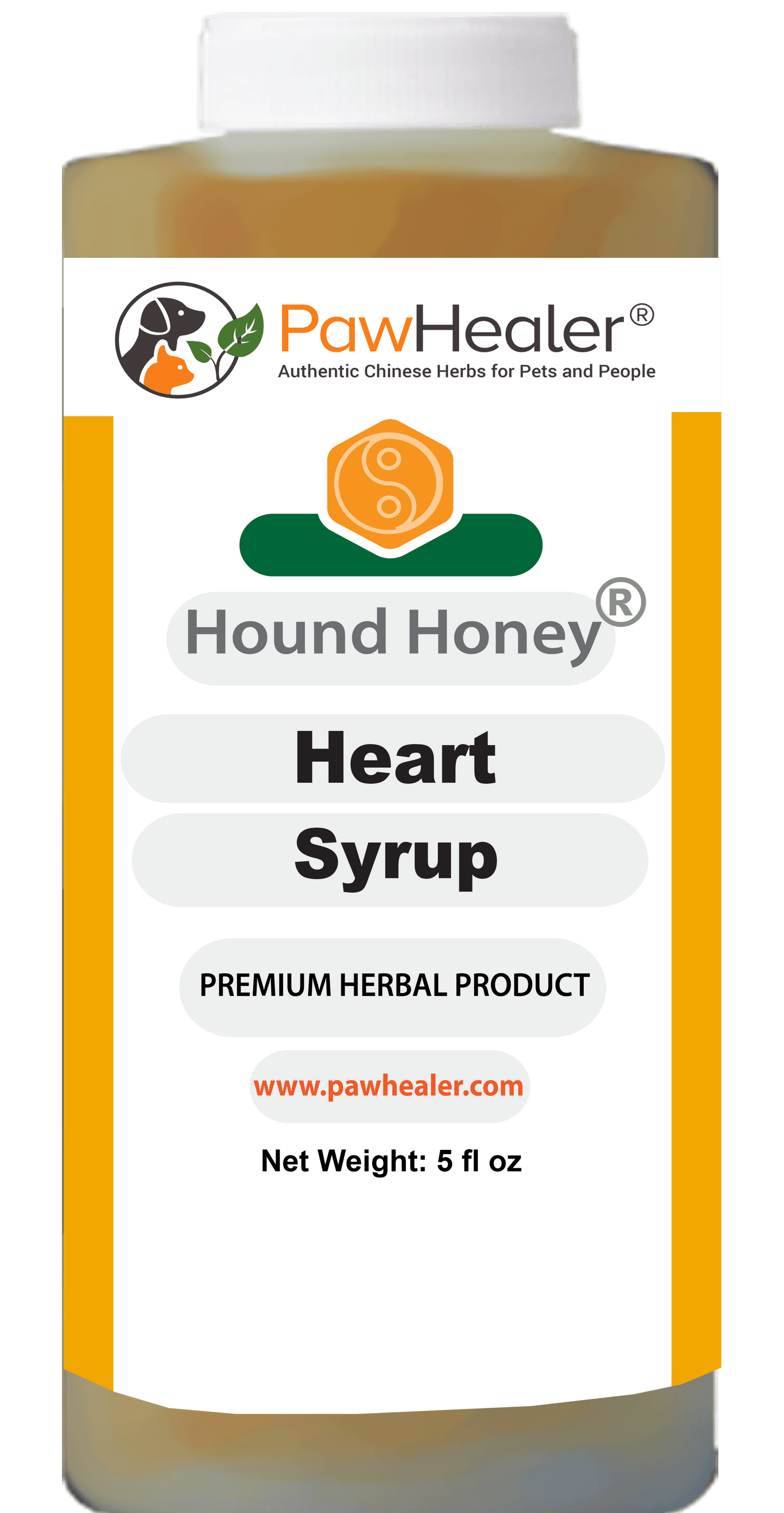 Hound Honey: Heart Syrup - Herbal Remedy for Dog's Cough - Suppressant - Herbal Medicine - Gagging & Wheezing due to Heart condition