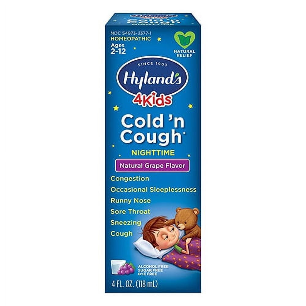 Hylands Kids Nighttime Cold and Cough Syrup by 4Kids, 4 Oz, 3 Pack