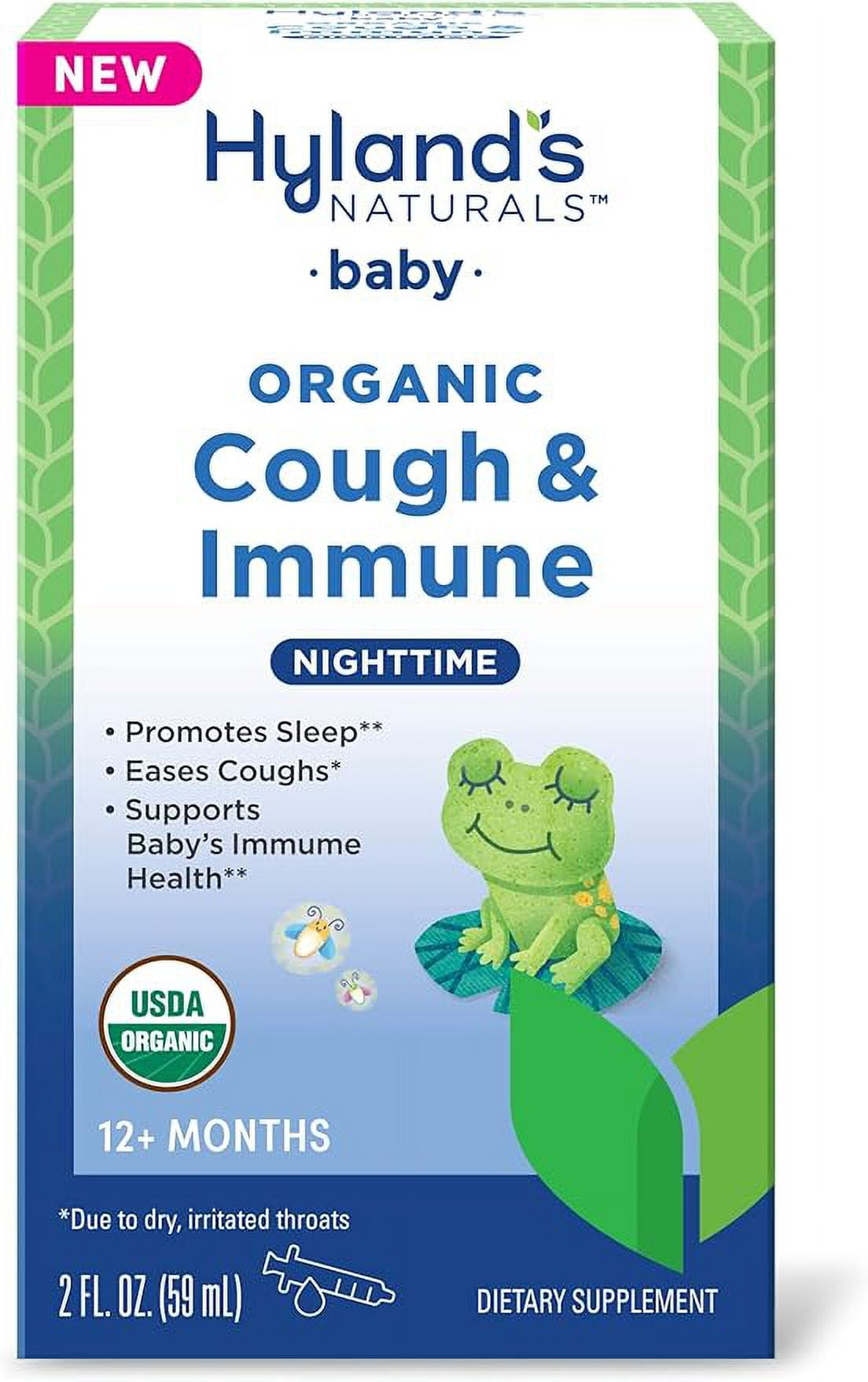 Hylands Naturals Baby Organic Cough And Immune Nighttime Syrup, 2 Oz, 3 Pack