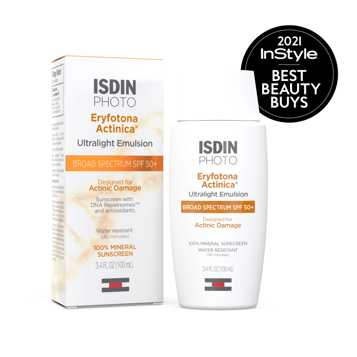 ISDIN Eryfotona Actinica Mineral Sunscreen SPF 50+ Zinc Oxide 3.4 Fl. Oz.