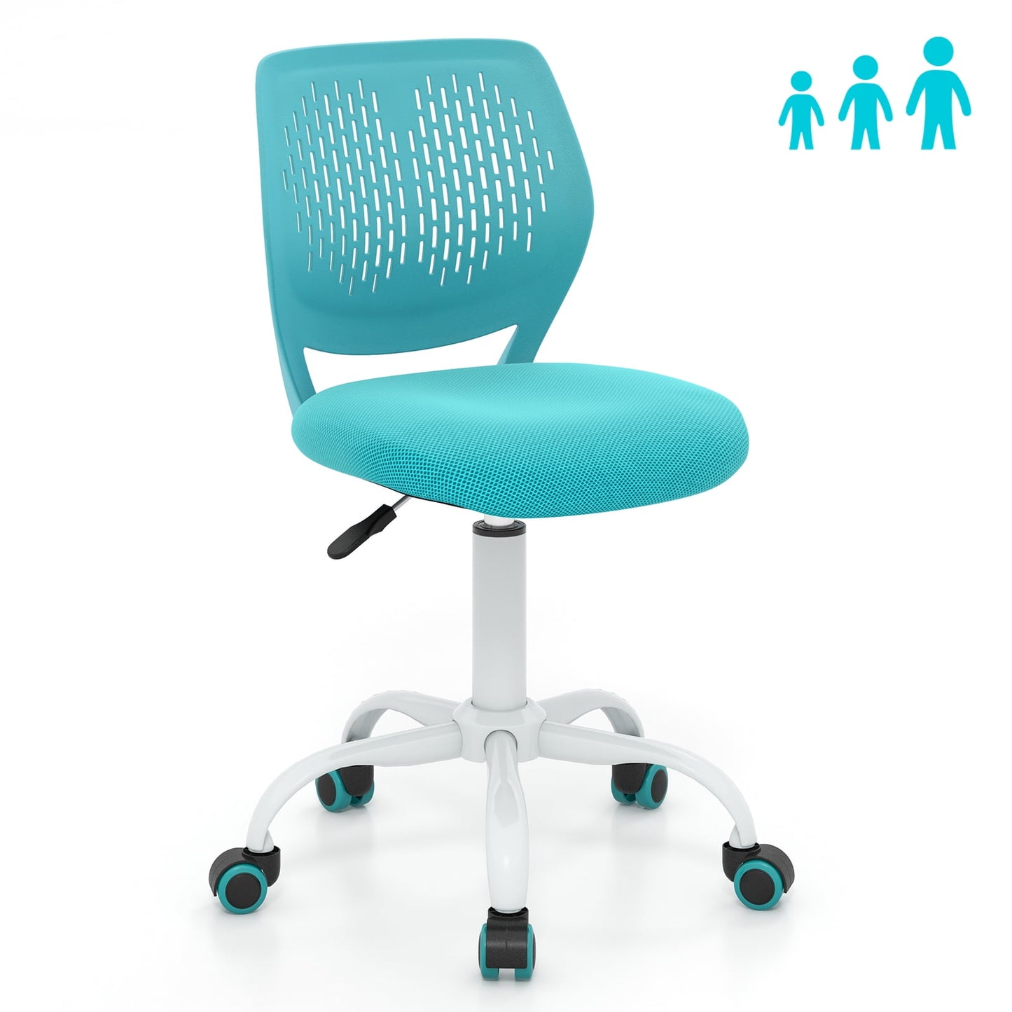 Infans Kids Desk Chair Ergonomic Swivel Children Mesh Study Height Adjustable Turquoise