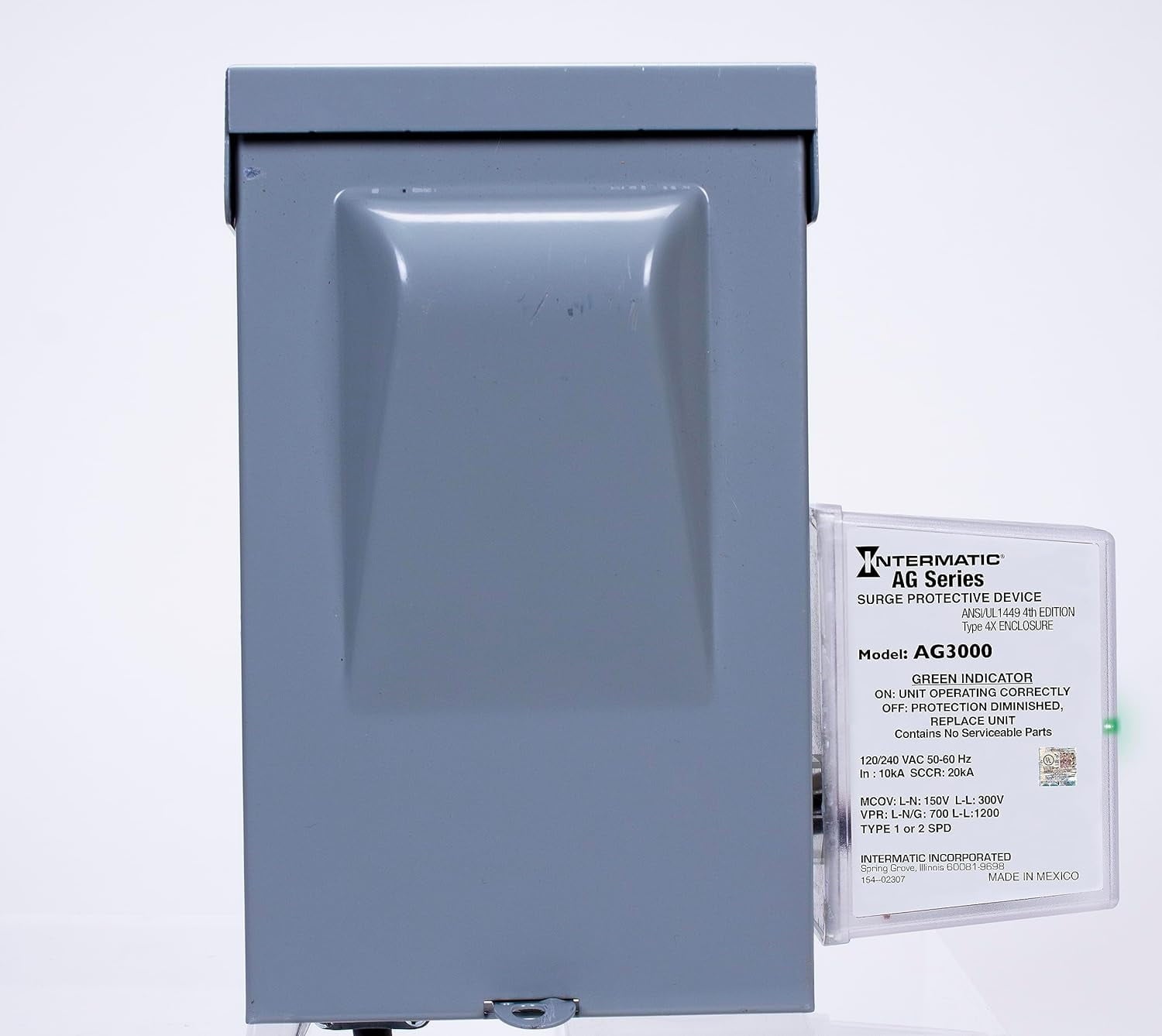 Intermatic Ag Series Whole House Surge Protective Device, 120/240 Volt 4X Enclosure 15 Amps