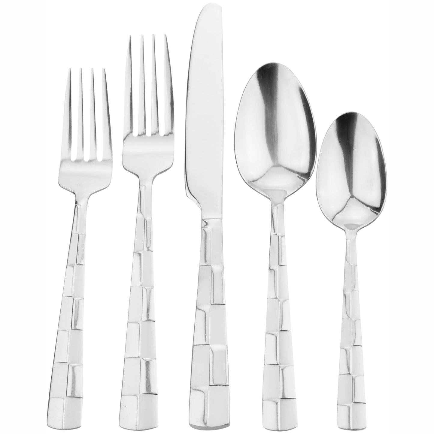 International Silver Checkered Frost 20-piece Stainless Flatware set