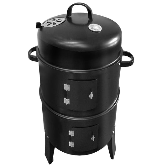 JSTUOKE 3-in-1 Large Charcoal Smoker Meat Cooker Vertical BBQ Grill Outdoor Picnic