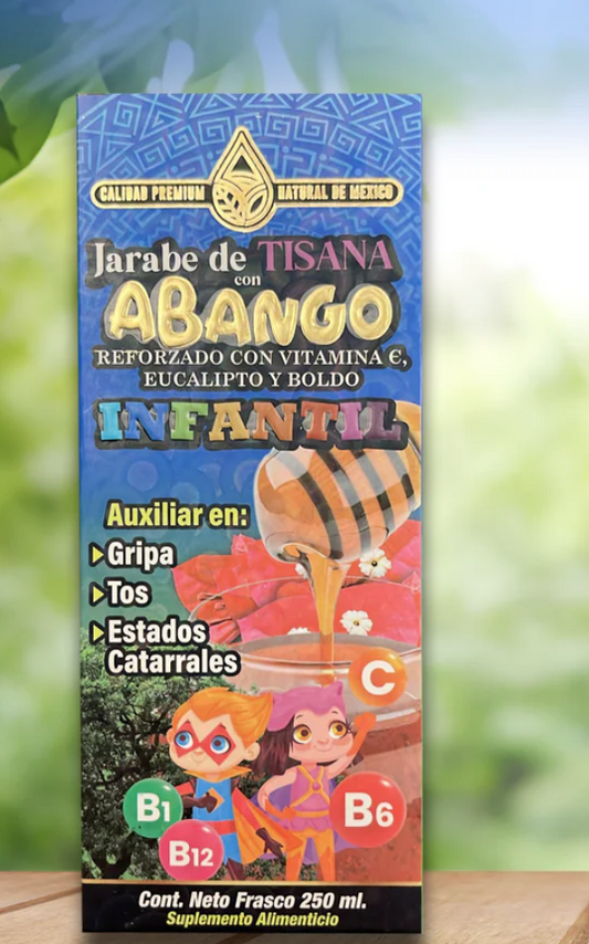 Jarabe de Tisana Abango con Propóleo y Eucalipto Infantil / Abango Herbal Syrup with Propolis and Eucalyptus for Children 250 ml.