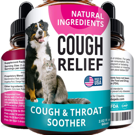 Kennel Cough Drops for AIF4&nbsp;Dogs and Cats - 2oz Herbal Remedy - Throat Soother - Homeopathic Respiratory Support - Dry, Wet & Barky Cough and Cat Asthma, Sinus Congestion Treatment - Made in USA