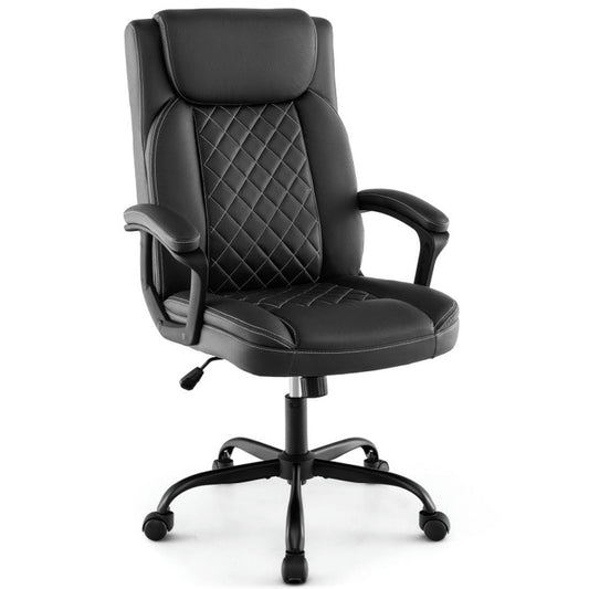 Kepooman Ergonomic Office Chair,Home Office Desk Chair,High Back Ergonomic Executive Chair with Thick Headrest Cushion-Black