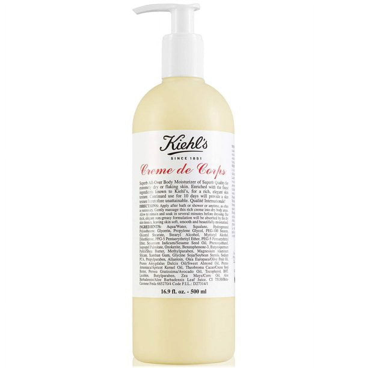 Kiehls Creme de Corps For Extremely Dry or Flaking Skin , 16.9 oz Body Cream