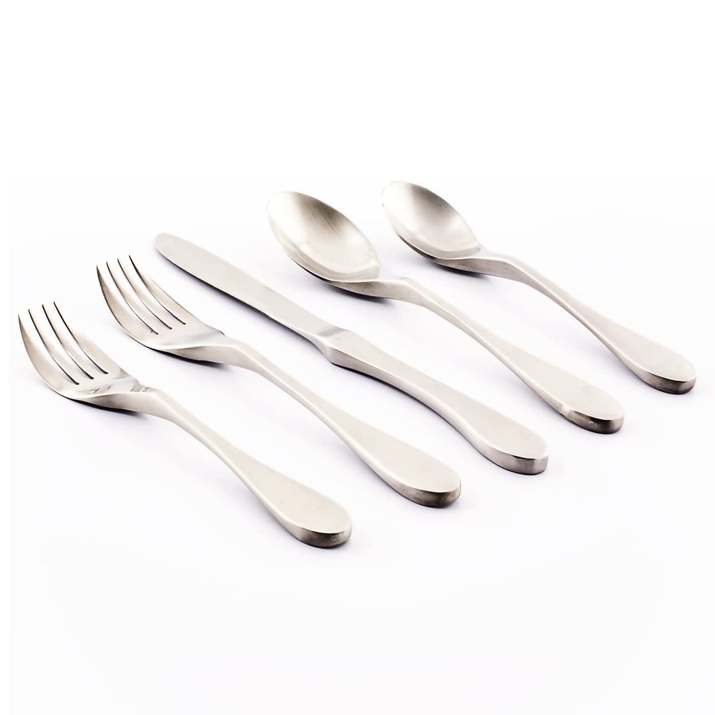 Knork Original Matte Finish Flatware Set, Hand Forged 18/0 Stainless Steel, 20-Piece Set