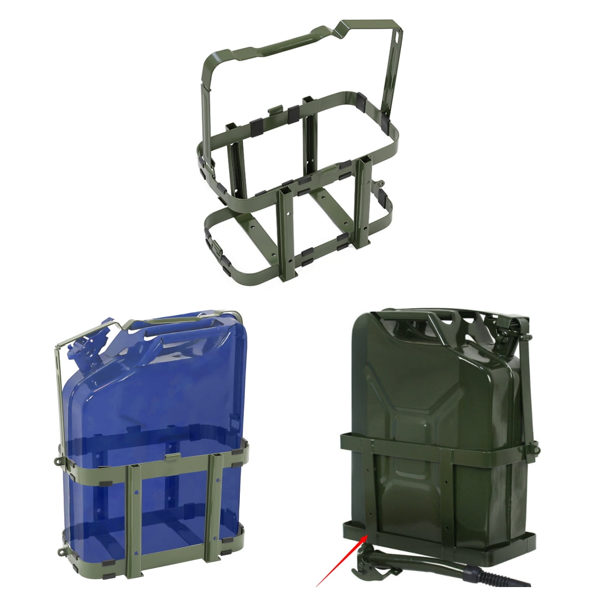 Kojem Universal Gas Can Holder Rack for 5 Gallon 20L Fuel Container Can