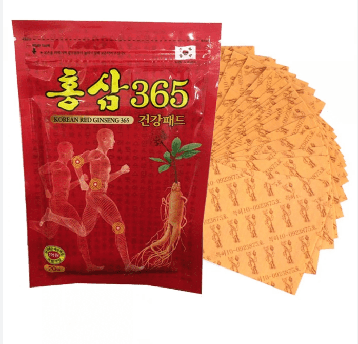 Korean Red Ginseng 365 Heating Pad Pain Relief 20ea (Pack of 3 x 20ea)