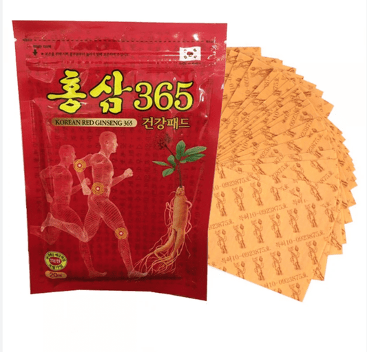 Korean Red Ginseng 365 Heating Pad Pain Relief 20ea (Pack of 3 x 20ea)