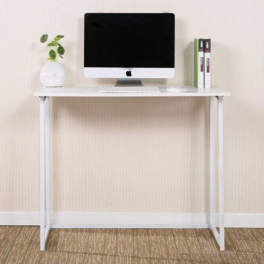 Ktaxon Folding Writing Computer Desk Home Office Study PC Writing Table,White