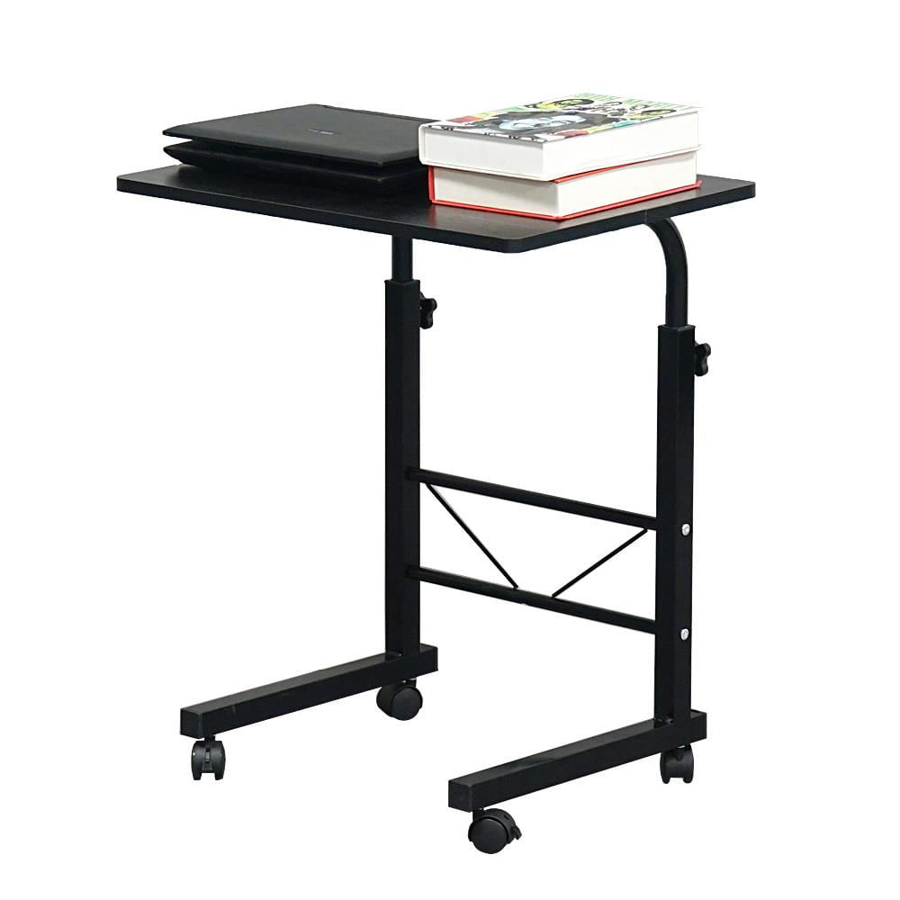 Ktaxon Side Table Rolling Computer Desk Stand Coffee Sofa End Cart Laptop,Black