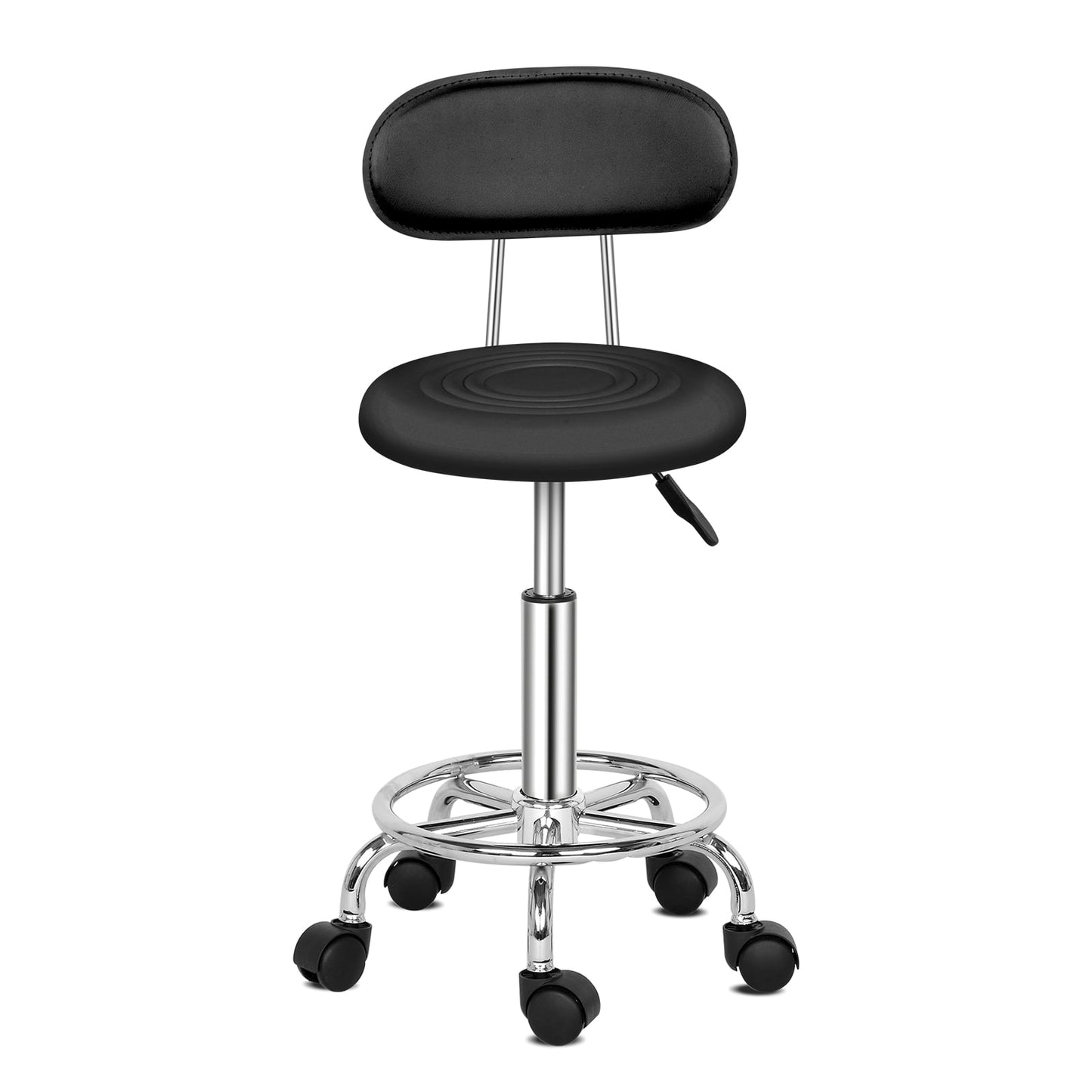 Ktaxon Swivel Salon Stool Chair with Backrest, Adjustable Hydraulic Rolling Stool Work Salon Drafting Swivel Task Chair