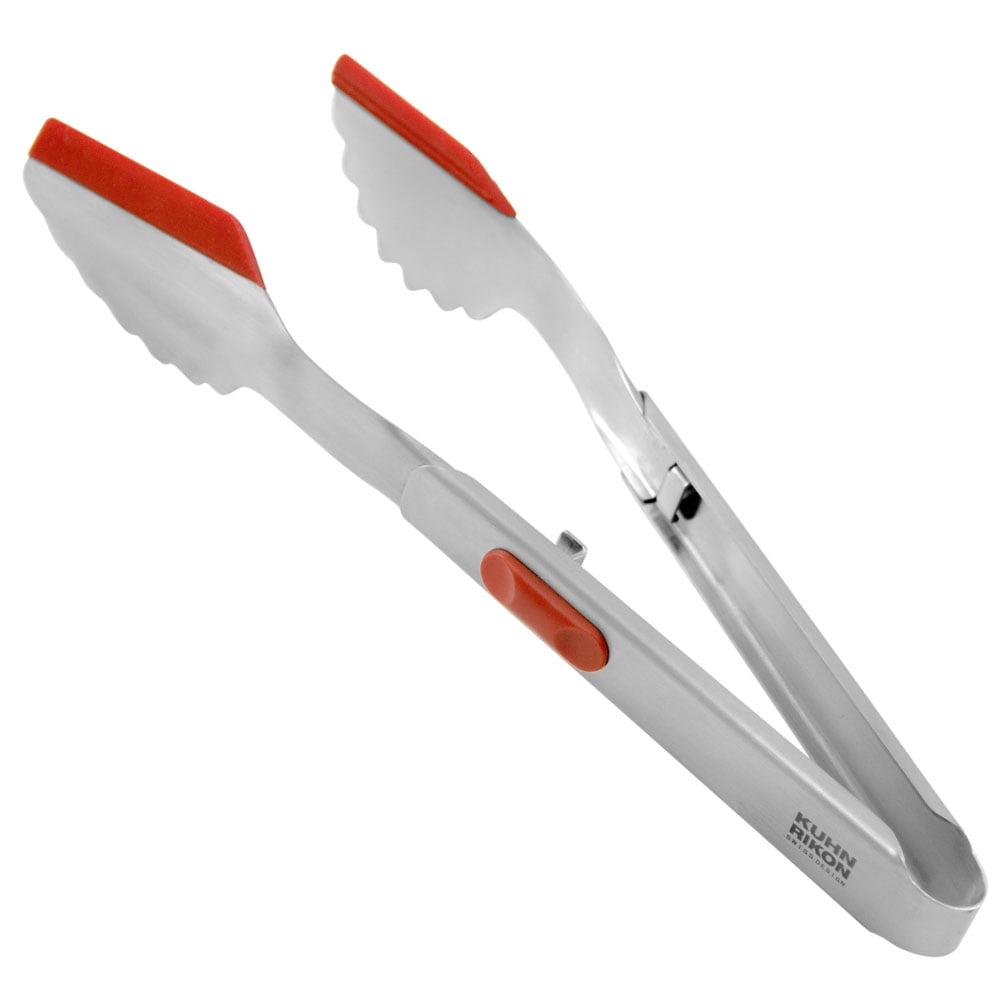 Kuhn Rikon Scallop Locking Tongs - Red