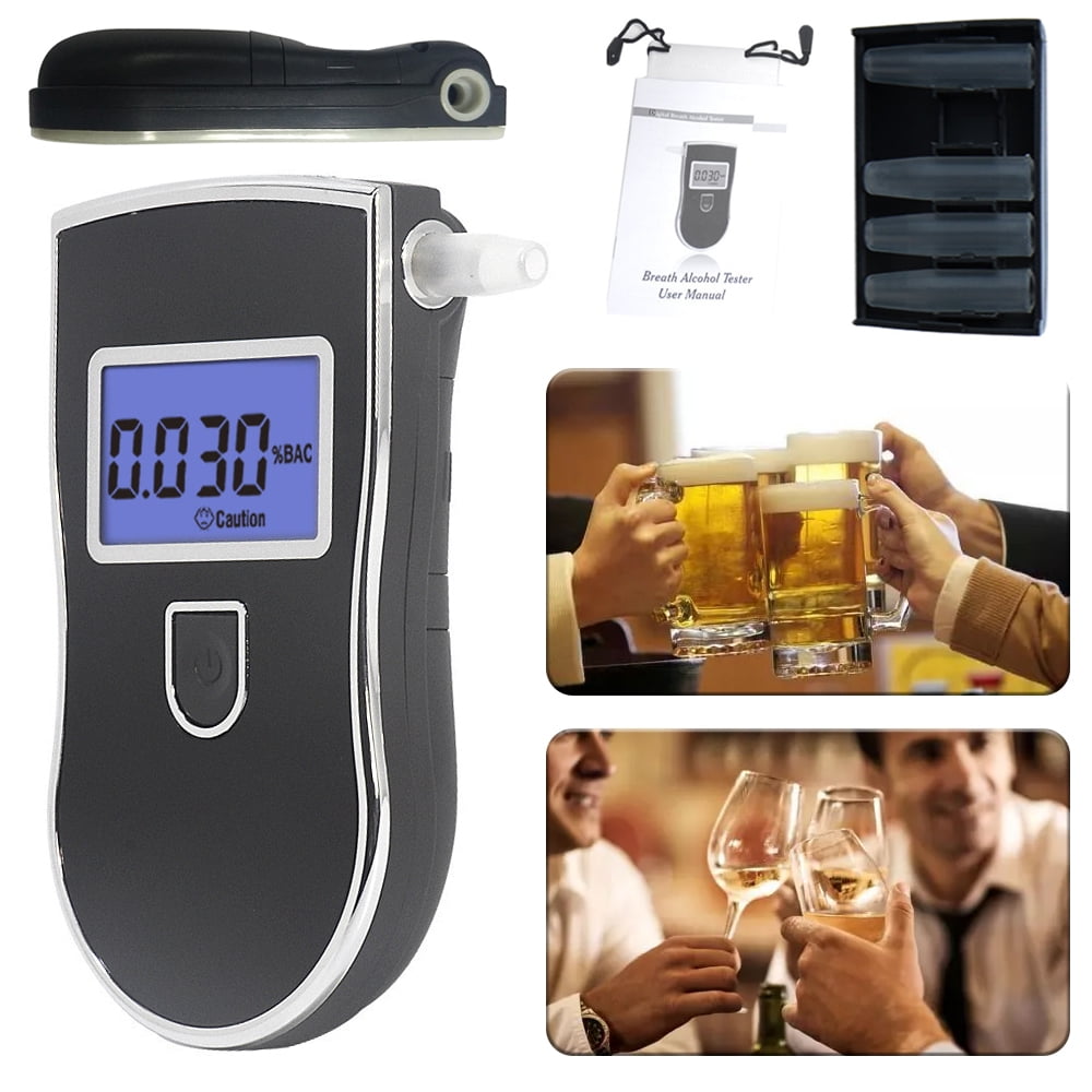 LNKOO Breathalyzer, Portable Breath Alcohol Tester Digital Alcohol Detector for Drive Or Home Use, High Accuracy Semiconductor Sensor Personal Breathalyzers with 25 Mouthpieces