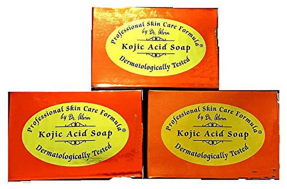 LOT OF 3 bars Kojic acid soap by Dr alvin professional and skin care fomula