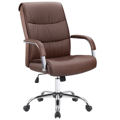 Lacoo Faux Leather High-Back Executive Ergonomic Office Desk Chair, White