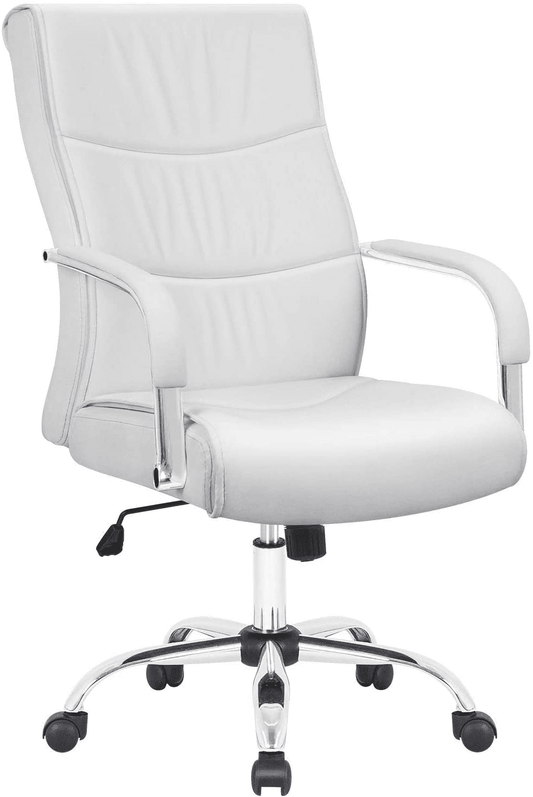 Lacoo Faux Leather High-Back Executive Ergonomic Office Desk Chair, White