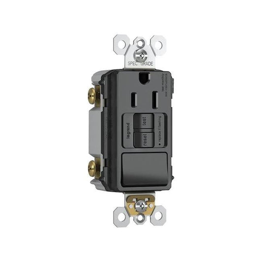 Legrand 1597Swttrccd4 Radiant 15 Ampere Self-Test Switch Gfci Electrical Outlet - Black