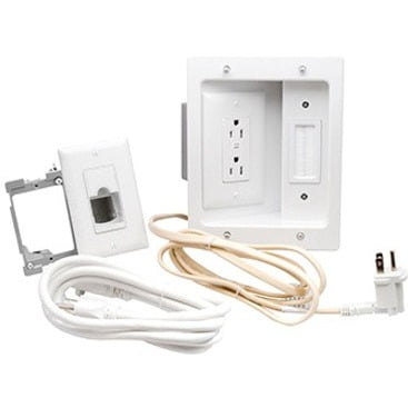 Legrand White Plastic TV Power Kit