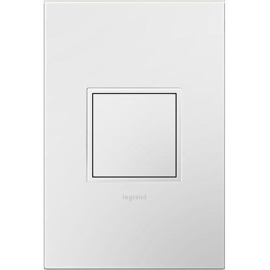 Legrand adorne 20Amp 1-Gang Pop-Out Outlet in Gloss White With Matching Wall Plate, ARPTR201GW2WP With Wall Plate White