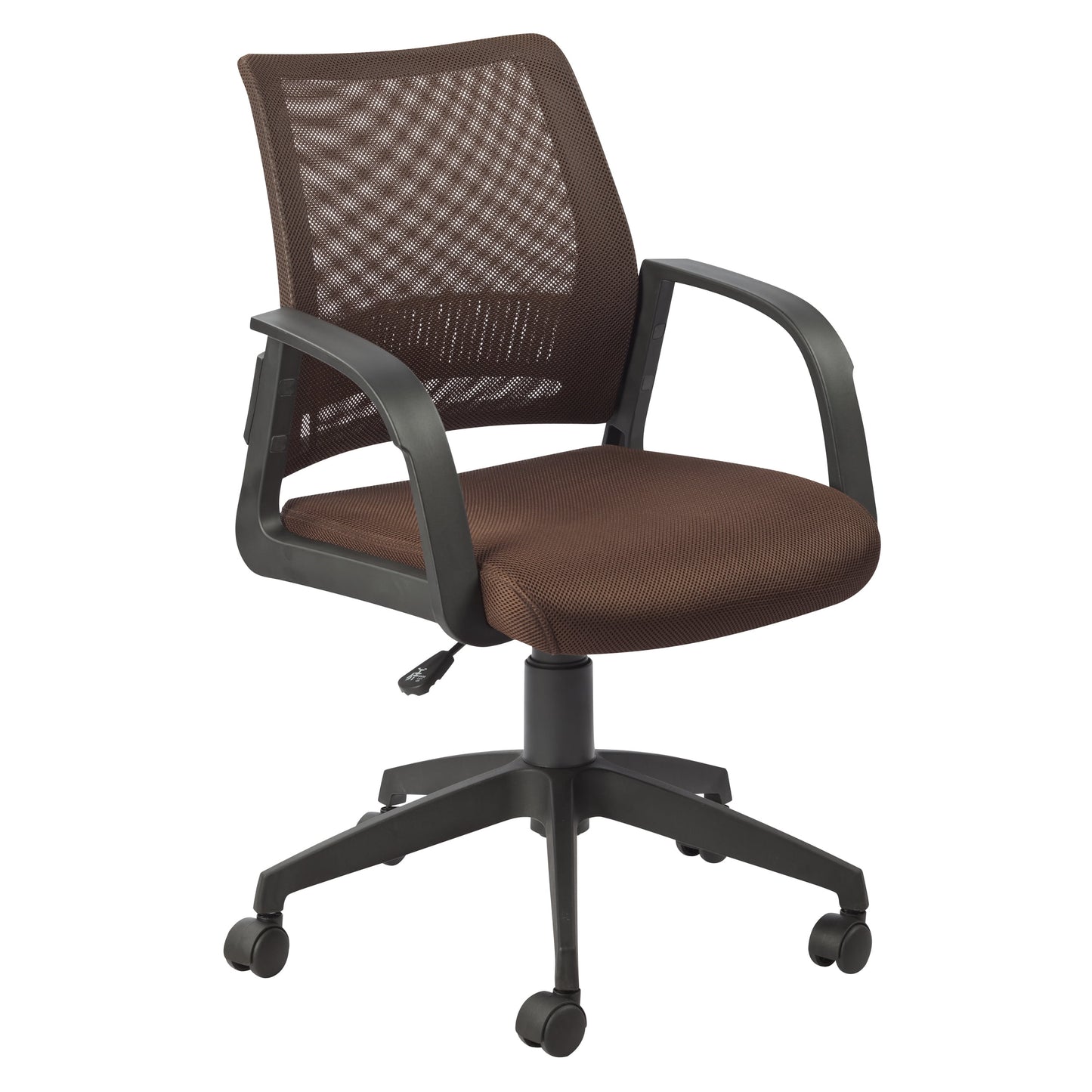 Leick Home 10066DB Adjustable Height Mesh Back Office Desk Chair, Deep Brown