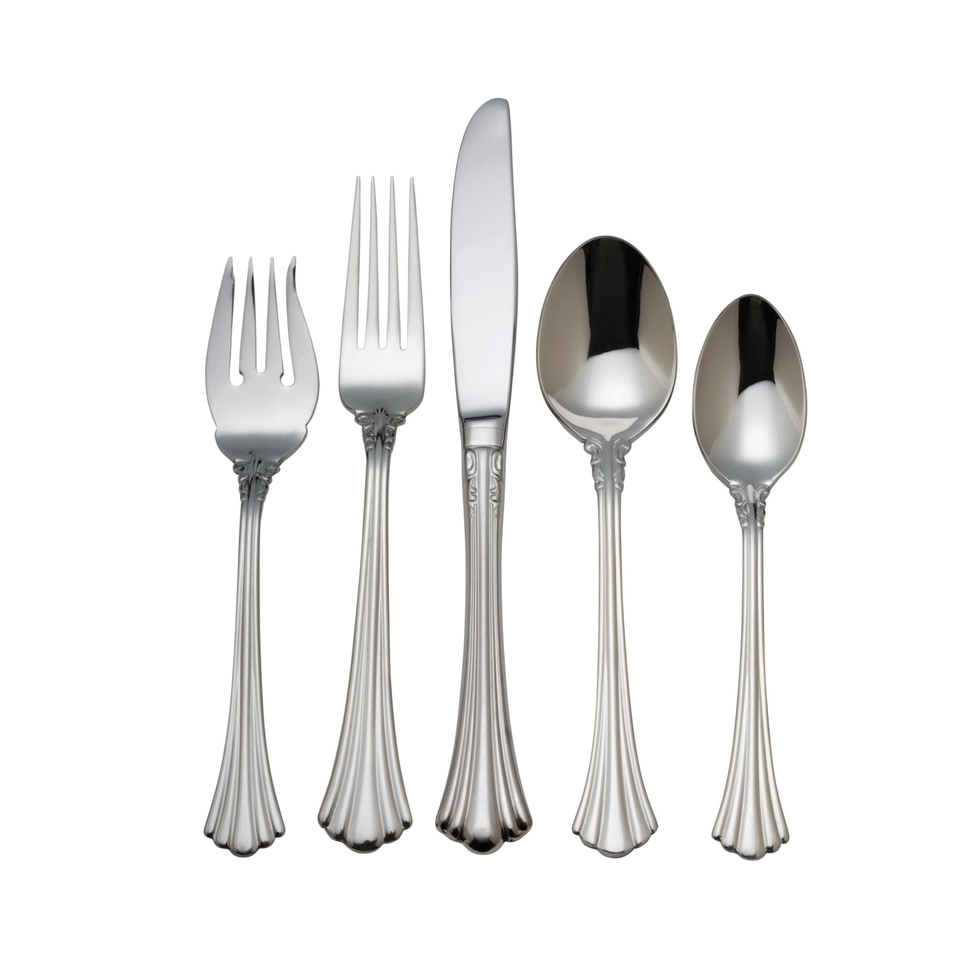 Lenox Reed and Barton 1800 5-Piece Flatware Place Setting, Silver