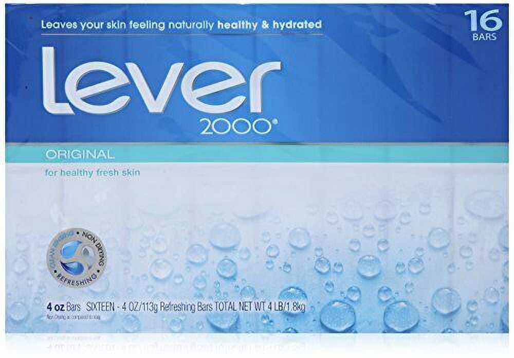 Lever 2000 Moisturizing Bar, Perfectly Fresh Original, 4-ounce Bars in 16-..