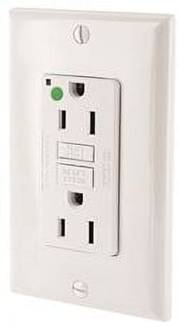 Leviton Smartlockpro 2-Pole Hospital Grade Duplex Gfci Receptacle With Led, White, Nema 5-15R, 125 Volts, 15 Amps