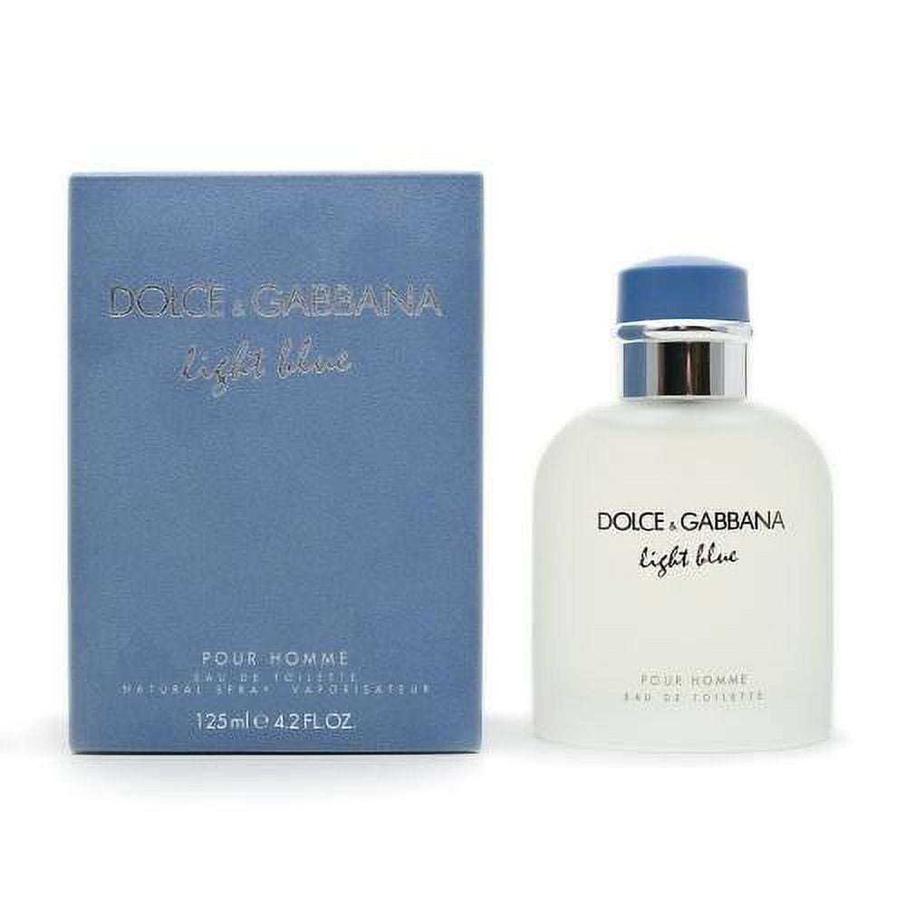 D&G LIGHT BLUE POUR HOMME SET EDT SPRAY 4.2 OZ + EDT SPRAY 1.3 OZ IN GIFT BOX