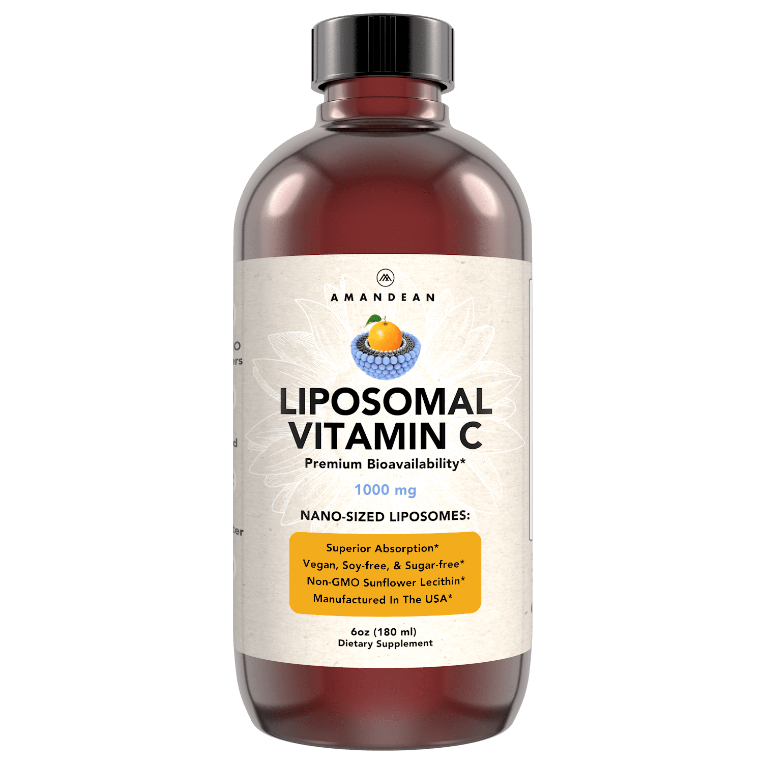 Liquid Liposomal Vitamin C 1000mg Supplement. Better than capsules. Immune Support, Skin Health, Collagen Production. Fast Antioxidant Delivery. Highly Bioavailable. Quali®-C, Soy-Free, Vegan Non-GMO.