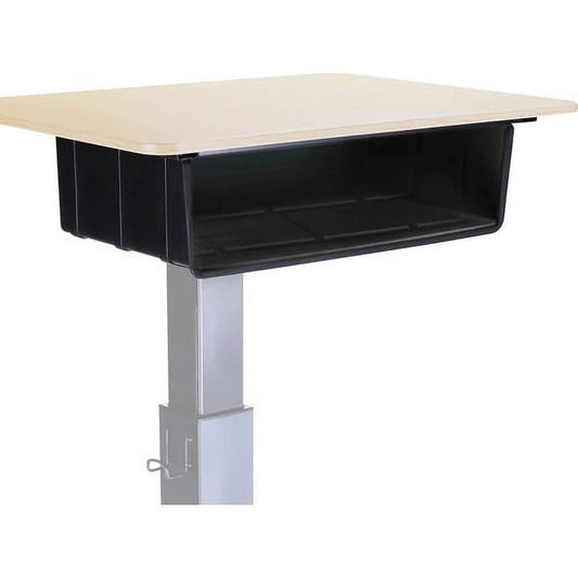 Lorell Sit-to-Stand School Desk Large Book Box Large x 20" Width x 15" Depth x 5" Height - Black