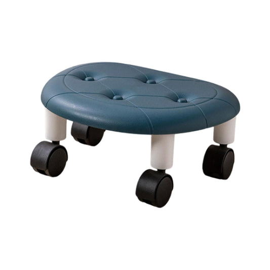 Low Rolling Seat,Low Roller Seat Pulley Wheel Stool Pedicure Stool,Low Stool with Wheels Rotatable Movable Chair,Roller Seat Chair 360 degree Rotating Pedicure Stool,Home Bench Low Rolling Seat blue