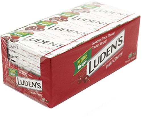 Luden's Wild Cherry Cough Drops, 20 Drops, 20 ea