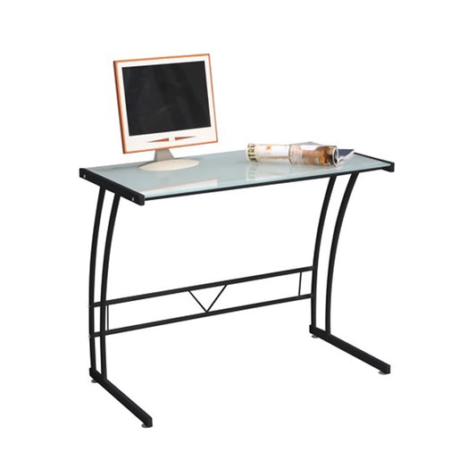 LumiSource Sigma Glasstop Computer Desk, Multiple Colors